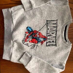 Marvel Gray Sweatshirt with Spider-Man Design